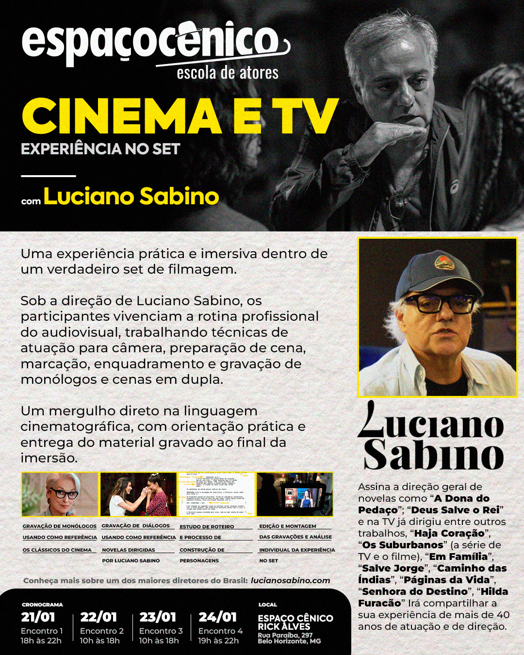 Cinema e TV - Experiência no Set com Luciano Sabino